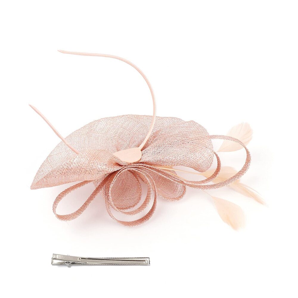 8933 Sinamay Fascinator Hats For Women Wedding Tea Party Headband Flower - Picture 7 of 7